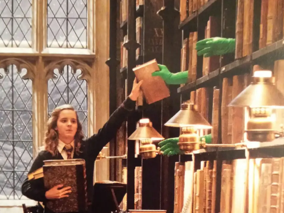 Létající knihy při natáčení Harryho Pottera